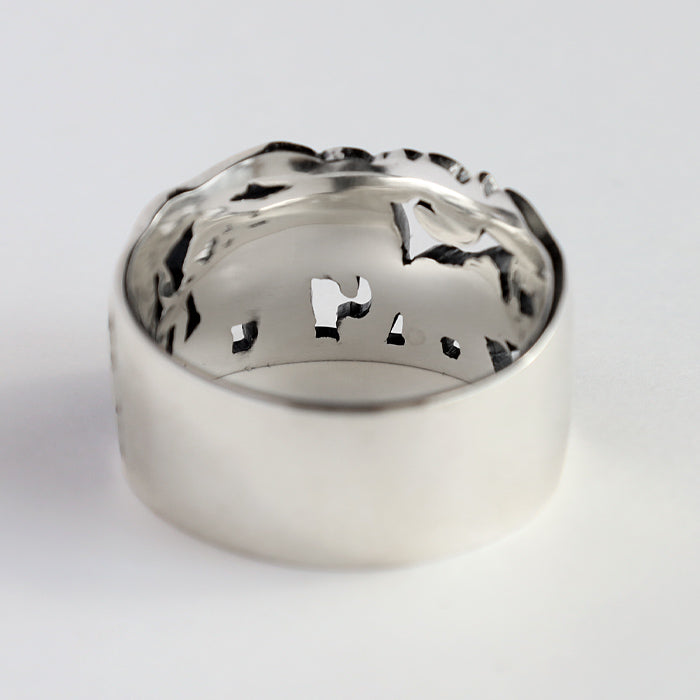 moge (Moge) handmade silver accessories under that sky -budgerigars- silver ring 8.5mm [mo-R-097] 