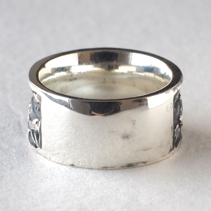 moge Silver Accessories: Memories of the Moon - Giraffe - Silver Ring, 10mm, Men's and Women's [mo-R-016], Handmade by Accessory Artist Koji Yamaguchi, Brand, Matching Ring 