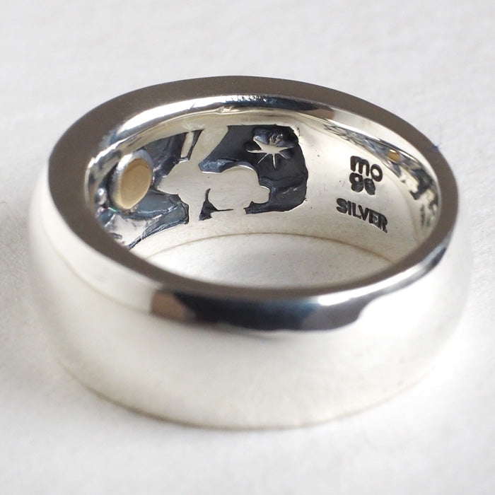 moge handmade silver accessories I was looking at the same moon - rabbit - silver ring 8mm [mo-R-040]