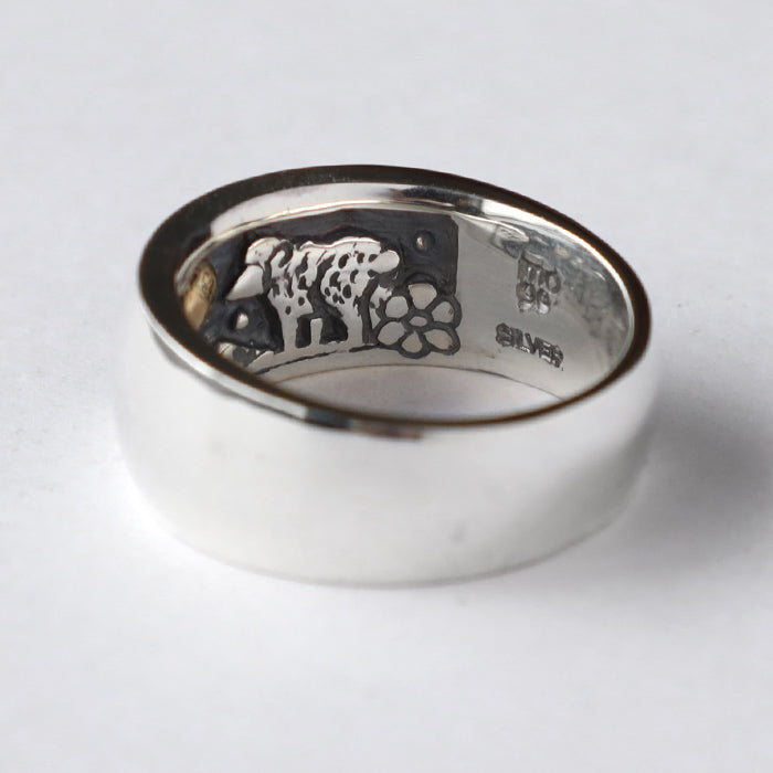 moge Handmade Silver Accessories We Were Looking at the Same Moon - Sheep - Silver Ring 10mm [mo-R-101] Koji Yamaguchi Accessories Artist Handmade Brand