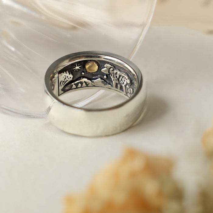 moge Handmade Silver Accessories We Were Looking at the Same Moon - Sheep - Silver Ring 10mm [mo-R-101] Koji Yamaguchi Accessories Artist Handmade Brand