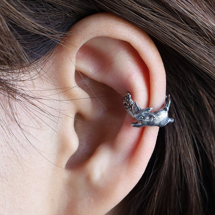 [Choose from 2 colors] marship handmade accessories rabbit and lavender ear cuff silver 925 for one ear [MS-MI-10] 