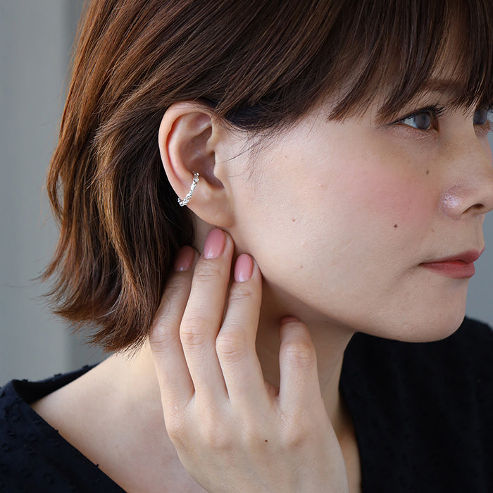 [Choose from 2 colors] marship handmade accessories arabesque ear cuff silver 925 for one ear [MS-MI-11]