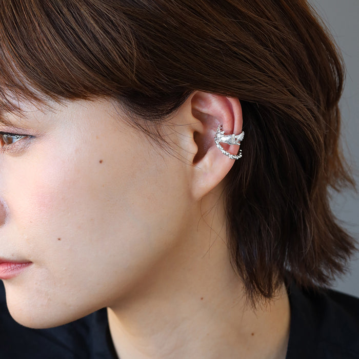 [Choose from 2 colors] marship handmade accessories arabesque ear cuff silver 925 for one ear [MS-MI-11]