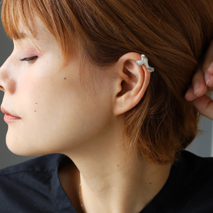 [2 colors] Marship handmade accessories Cockatiel ear cuff Silver [MS-PE-7] Accessory artist Satoshi Ito Handmade accessories with bird and animal motifs