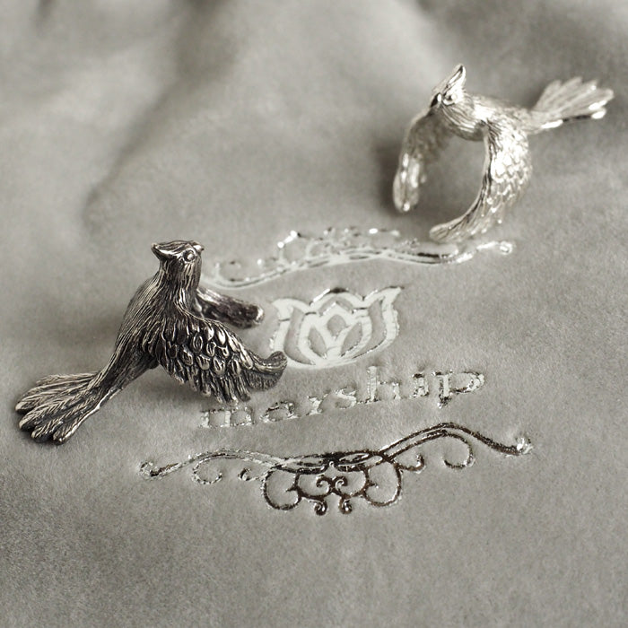 [2 colors] Marship handmade accessories Cockatiel ear cuff Silver [MS-PE-7] Accessory artist Satoshi Ito Handmade accessories with bird and animal motifs