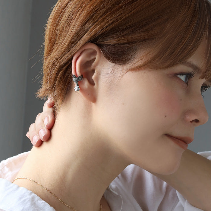 [2 colors] Marship handmade accessories Cockatiel ear cuff Silver [MS-PE-7] Accessory artist Satoshi Ito Handmade accessories with bird and animal motifs