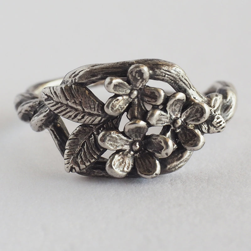 【2色から選べます】marship（マーシップ） 手作りアクセサリー 忘れな草のピンキーリング シルバー925 [MS-RI-10]