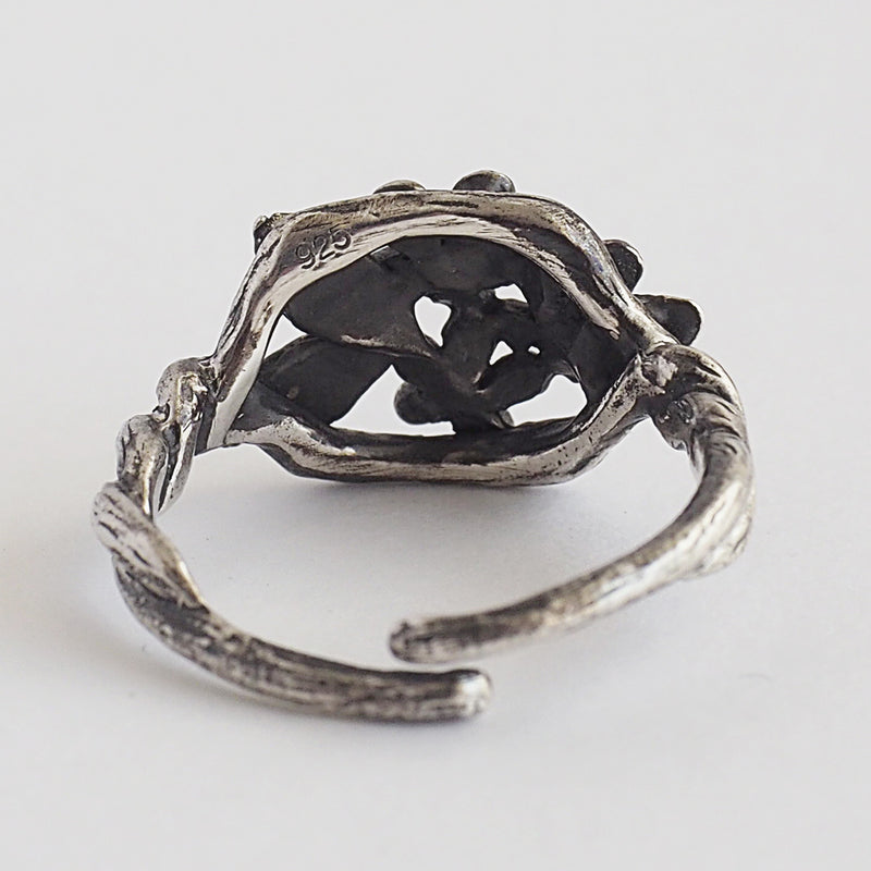 【2色から選べます】marship（マーシップ） 手作りアクセサリー 忘れな草のピンキーリング シルバー925 [MS-RI-10]