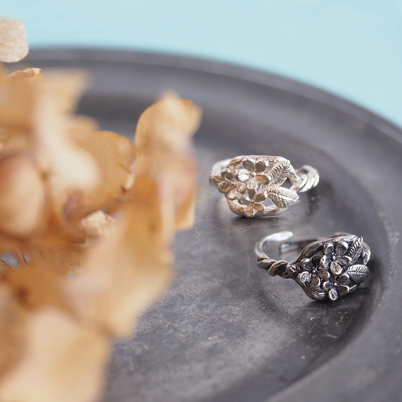 【2色から選べます】marship（マーシップ） 手作りアクセサリー 忘れな草のピンキーリング シルバー925 [MS-RI-10]