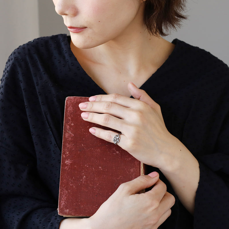 【2色から選べます】marship（マーシップ） 手作りアクセサリー 忘れな草のピンキーリング シルバー925 [MS-RI-10]