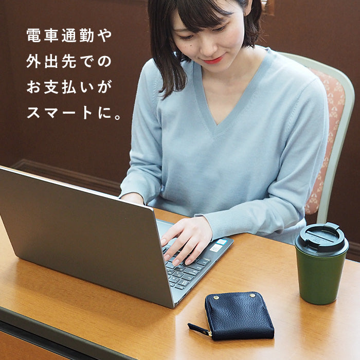 SMART MOVE! (スマートムーブ) Type2 スマートキーケース財布 小銭入れ付き 路地入ル(ブラック) SHRINK [MC1005] スマートキー 2個収納 洛景工房(らくけいこうぼう)