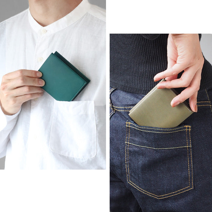 【5色】TSUKIKUSA (ツキクサ) コンパクト二つ折り財布 (小銭入れ付き)【Aoi-coin】 [MW-1]