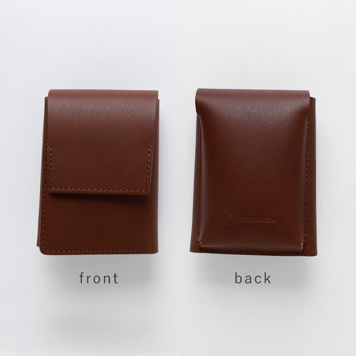 【3色】TSUKIKUSA (ツキクサ) コンパクト三つ折り財布 (小銭入れあり) 姫路レザー メンズ レディース [MW-8] 豊田観自 革作家 ハンドメイド ブランド