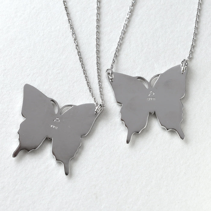 naturama(ナチュラマ) ブルーモルフォ蝶のネックレス シルバー L サイズ [NA03BP-AG] 2タイプから選べます