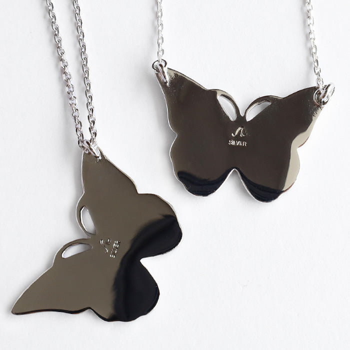 naturama(ナチュラマ) ブルーモルフォ蝶のネックレス シルバー “M” [NA03MP-AG] 2タイプから選べます