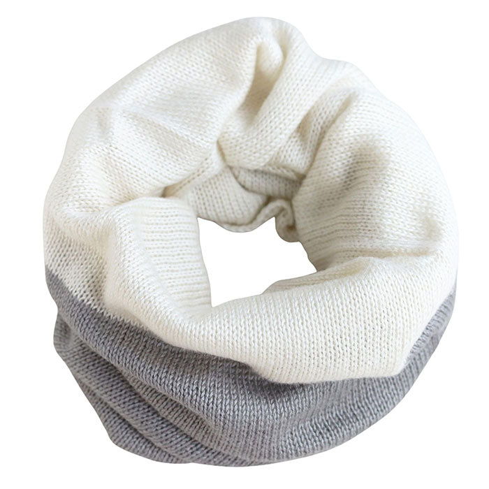 Hasegawa Shoten Silk Neck Warmer Two-tone Color Women's [NE0664A] Snood Neck Cover 