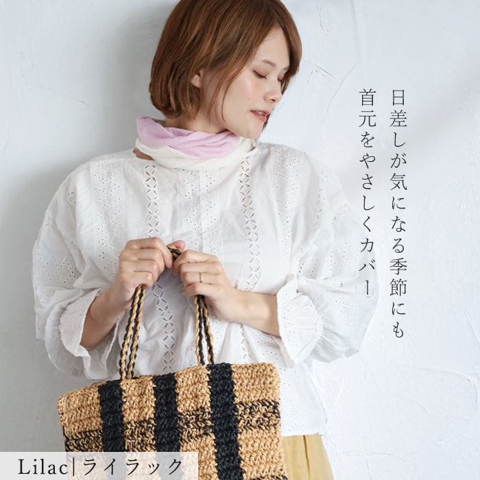 Hasegawa Silk Neck Cover, Two-Tone Color, Women's [NE0820], Hasegawa Shoten, Ichinomiya City, Aichi Prefecture, Silk Brand Neck Warmer/Snood 