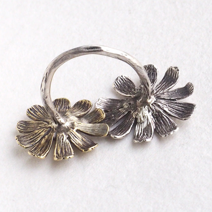 sasakihitomi（ササキヒトミ） マーガレットリング シルバー＆真鍮 フリーサイズ レディース [No-011]