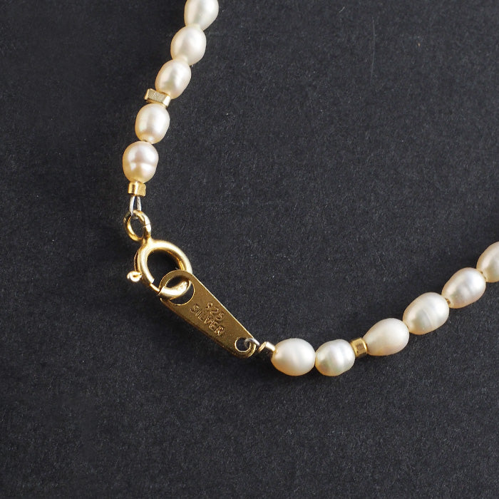 sasakihitomi Star Long Necklace Pearl &amp; Brass Women's [No-040] 