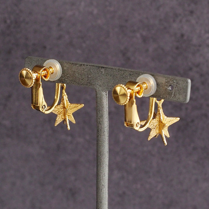 sasakihitomi Swaying Star Earrings Brass 18K Gold Coating Binaural Set Women's No-082B-E