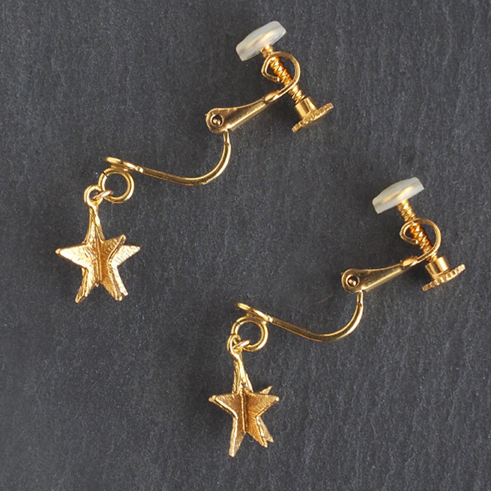 sasakihitomi Swaying Star Earrings Brass 18K Gold Coating Binaural Set Women's No-082B-E