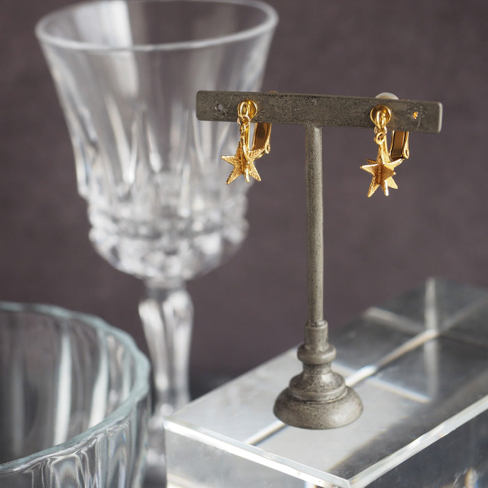 sasakihitomi Swaying Star Earrings Brass 18K Gold Coating Binaural Set Women's No-082B-E