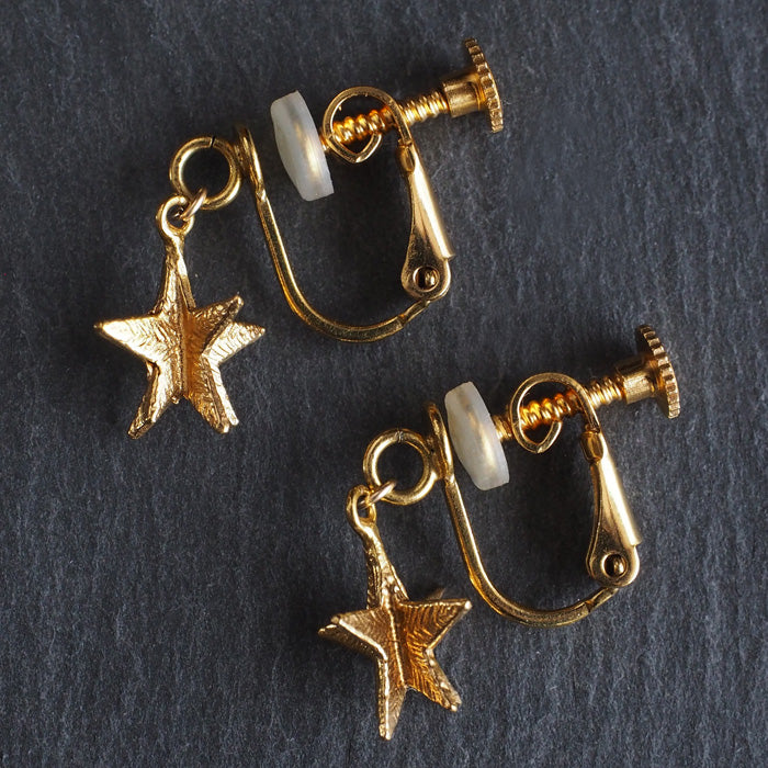 sasakihitomi Swaying Star Earrings Brass 18K Gold Coating Binaural Set Women's No-082B-E