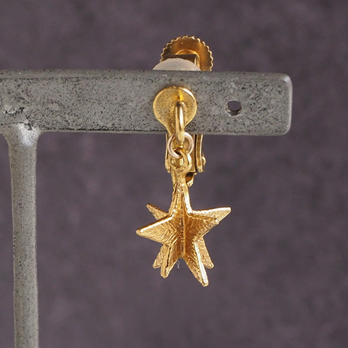 sasakihitomi Swaying Star Earrings Brass 18K Gold Coating Binaural Set Women's No-082B-E