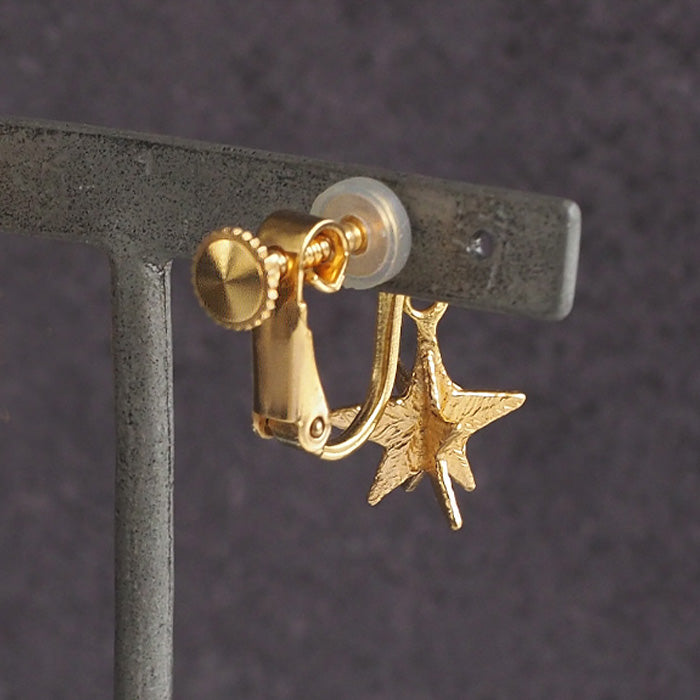 sasakihitomi Swaying Star Earrings Brass 18K Gold Coating Binaural Set Women's No-082B-E