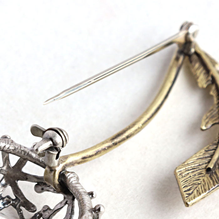 sasakihitomi Dandelion fluff brooch Silver 925 &amp; brass [No-083] Sasakihitomi Handmade accessories Cute Spring