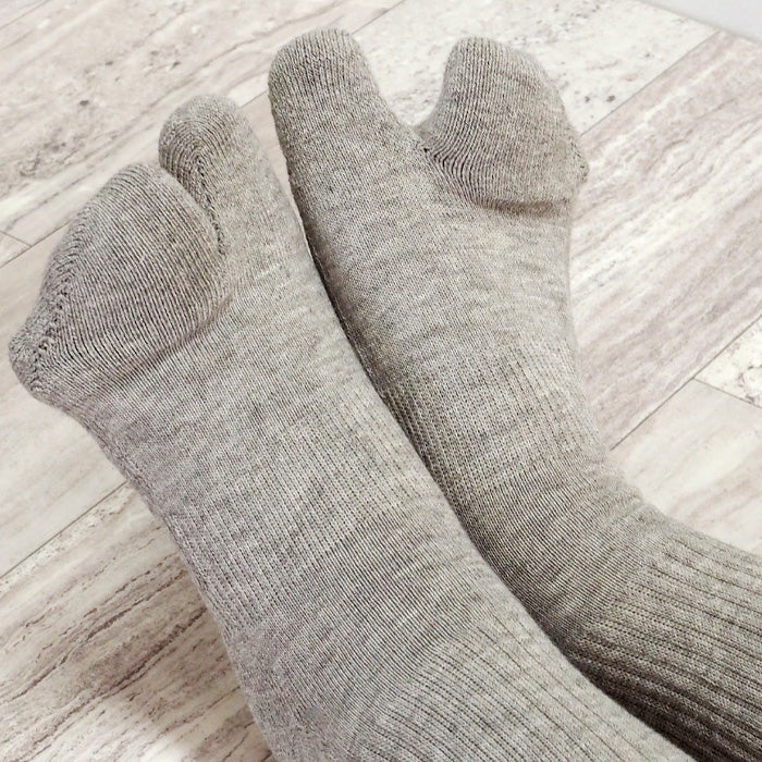 ORGANIC GARDEN(オーガニックガーデン) ヤク×スーピマコットン 足袋ソックス 足底パイル生地 モクグレー レディース メンズ [8-0450]