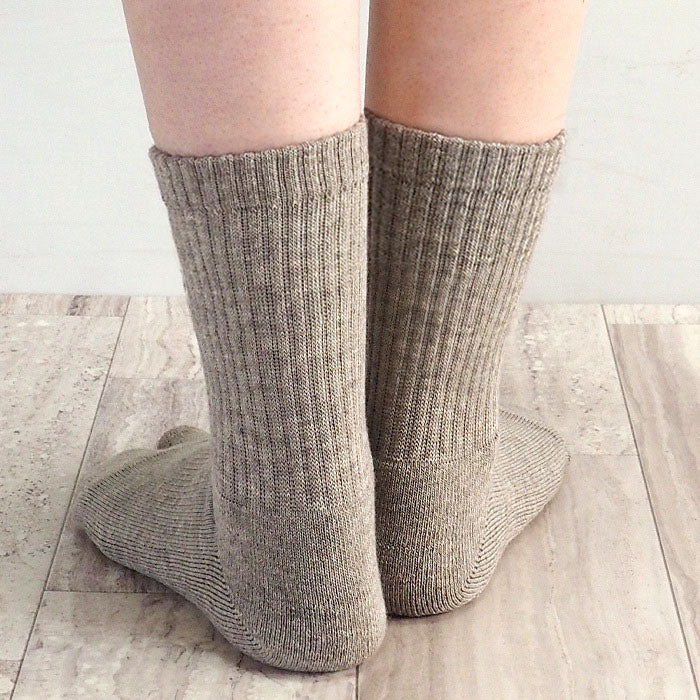 ORGANIC GARDEN Yak x Supima Cotton Tabi Socks Sole Pile Fabric Mok Gray Ladies Men's [8-8244] 