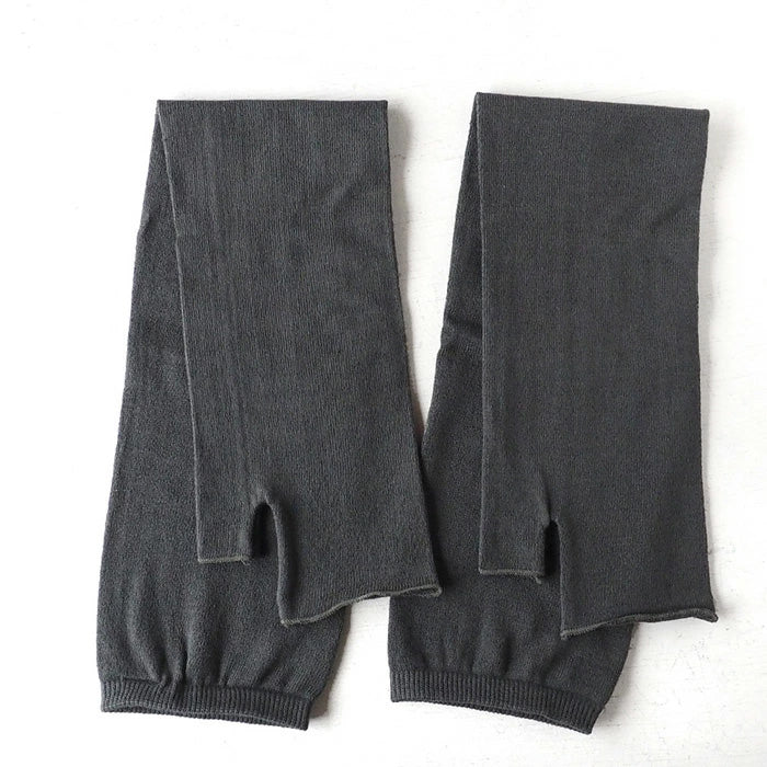 ORGANIC GARDEN Arm Covers, Long Length, Organic Garden UV Protection, 100% Organic Cotton, Gallnut Dyed, Natural Black, Fingertip Free, Women's [8-0806-79] 