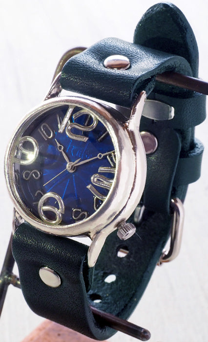 Watanabe Kobo Handmade Watch Men's Silver “On Time-S” Clear Blue Dial [NW-214BSV-BL] 