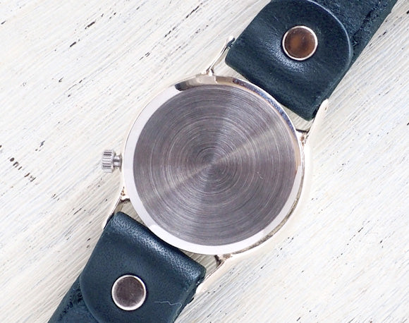 Watanabe Kobo Handmade Watch Men's Silver “On Time-S” Clear Blue Dial [NW-214BSV-BL] 