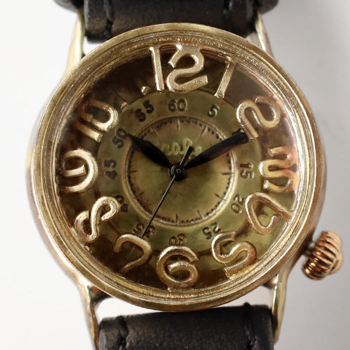 Watanabe Studio Handmade Watch "Spiral Index" Men's Brass Quartz [NW-409] Watchmaker Masaaki Watanabe Handmade Watch Handmade Watch