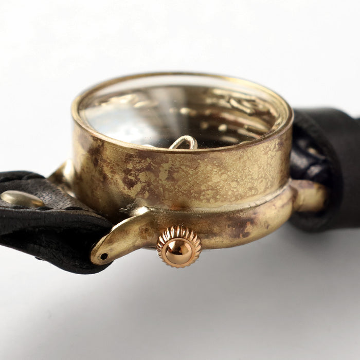 Watanabe Studio Handmade Watch "Spiral Index" Men's Brass Quartz [NW-409] Watchmaker Masaaki Watanabe Handmade Watch Handmade Watch