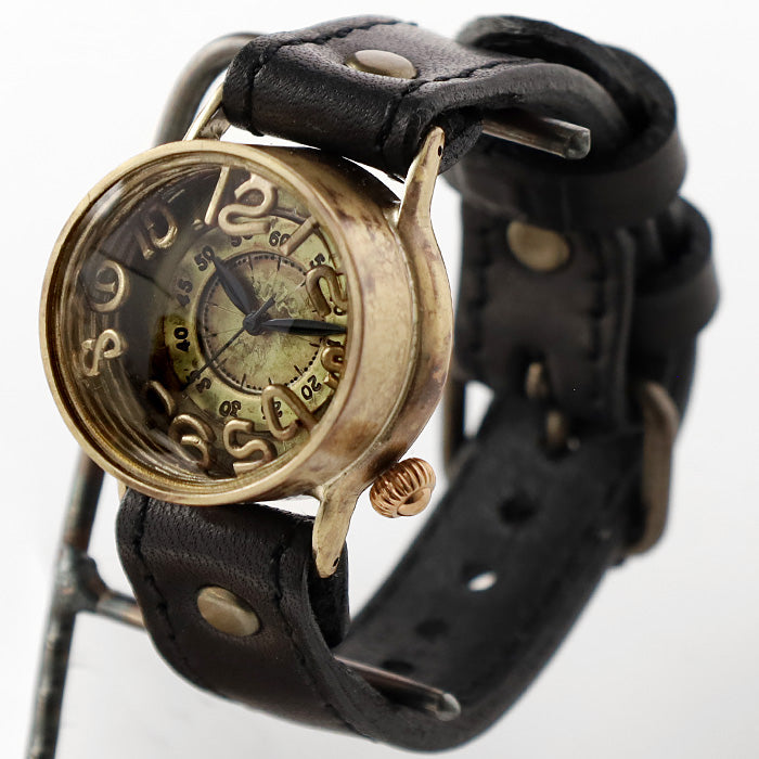 Watanabe Studio Handmade Watch "Spiral Index" Men's Brass Quartz [NW-409] Watchmaker Masaaki Watanabe Handmade Watch Handmade Watch