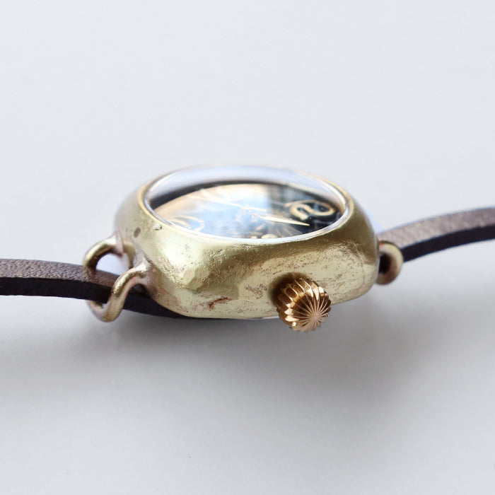 渡辺工房 手作り腕時計“OPERA-S＆M” 黒文字盤 レディースブラス SUN＆MOON [NW-414-SM] 渡辺正明 時計作家 ハンドメイド ウォッチ ブランド