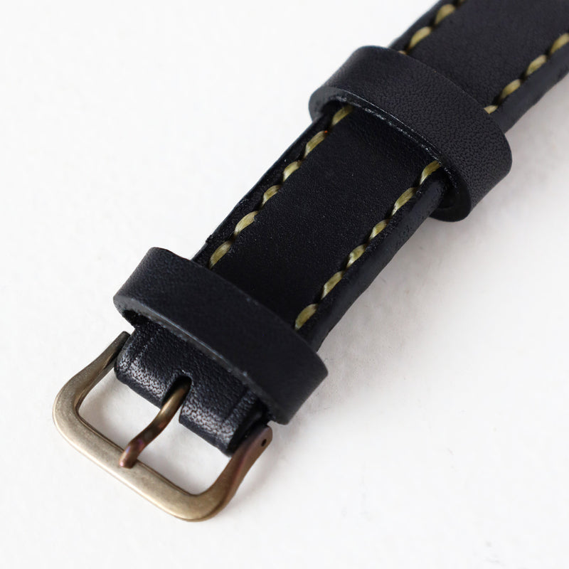Watanabe Koubou Handmade Watch "Wa-no-Koku Self-Winding Kaku-Ni" Automatic Kanji Numerals 38mm Size Hand-Stitched Leather Strap [NW-BAM068] Masaaki Watanabe