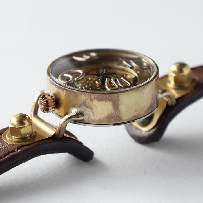 渡辺工房 手作り腕時計 “AMENBO-Jr-HW” 手巻き式 30mm [NW-BHW-160] 時計作家 渡辺正明 ハンドメイド ウォッチ 手作り時計