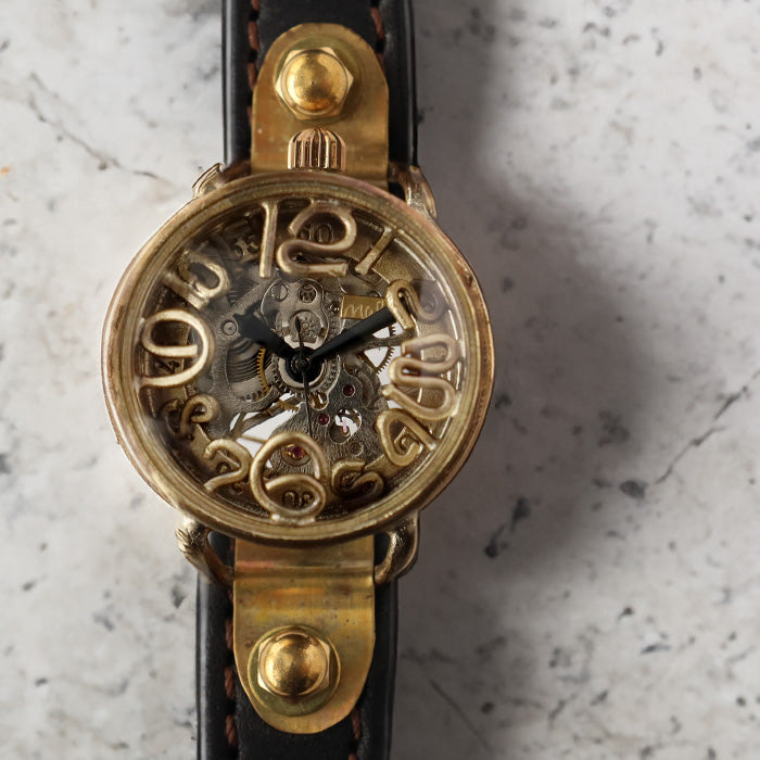 渡辺工房 手作り腕時計 “AMENBO Spiral-HW1” 手巻き式 30mm [NW-BHW-163] 時計作家 渡辺正明 ハンドメイド ウォッチ 手作り時計