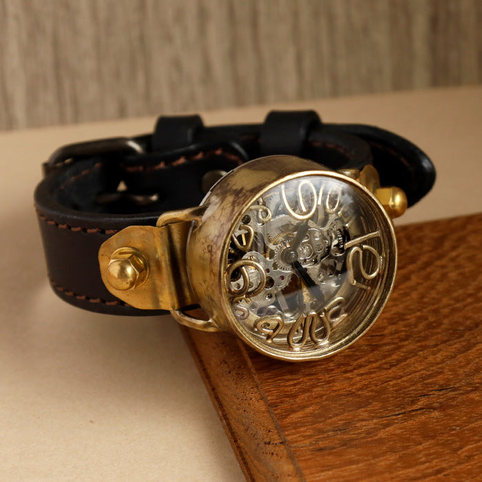 渡辺工房 手作り腕時計 “AMENBO Spiral-HW2” 手巻き式 35mm [NW-BHW-164] 時計作家 渡辺正明 ハンドメイド ウォッチ 手作り時計