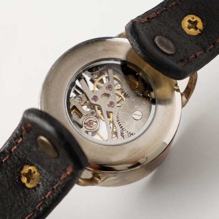 渡辺工房 手作り腕時計 “AMENBO Spiral-HW2” 手巻き式 35mm [NW-BHW-164] 時計作家 渡辺正明 ハンドメイド ウォッチ 手作り時計