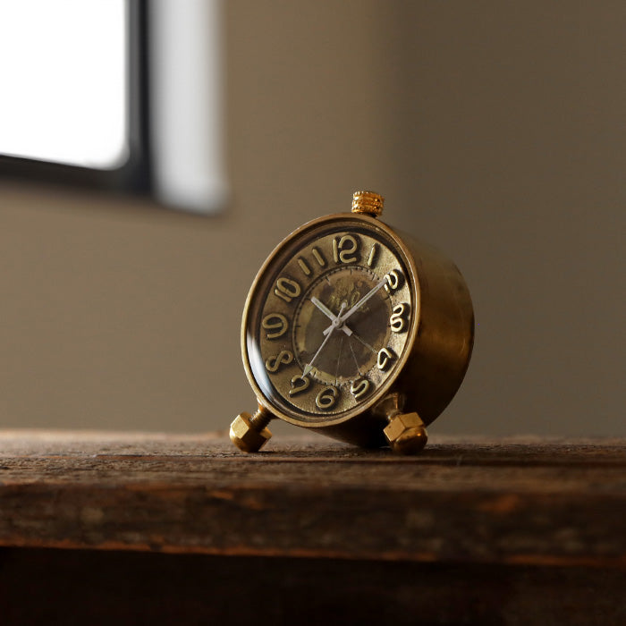 Watanabe Studio Handmade Table Clock "Brass Clock 35mm" Quartz Arabic Numerals [NW-CLK-012] Masaaki Watanabe Clock Maker Handmade Watch Brand