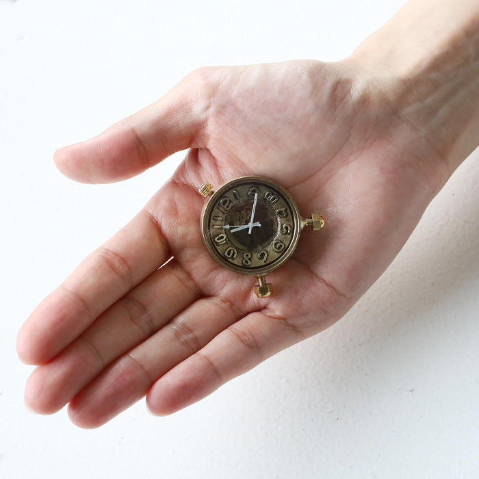 Watanabe Studio Handmade Table Clock "Brass Clock 35mm" Quartz Arabic Numerals [NW-CLK-012] Masaaki Watanabe Clock Maker Handmade Watch Brand