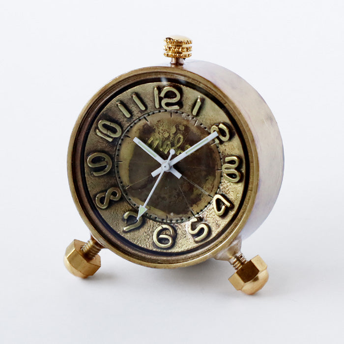 Watanabe Studio Handmade Table Clock "Brass Clock 35mm" Quartz Arabic Numerals [NW-CLK-012] Masaaki Watanabe Clock Maker Handmade Watch Brand