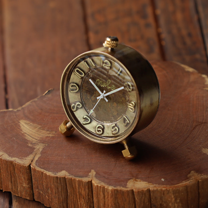 Watanabe Studio Handmade Table Clock "Brass Clock 40mm" Quartz Arabic Numerals [NW-CLK-013] Masaaki Watanabe Clock Maker Handmade Watch Brand
