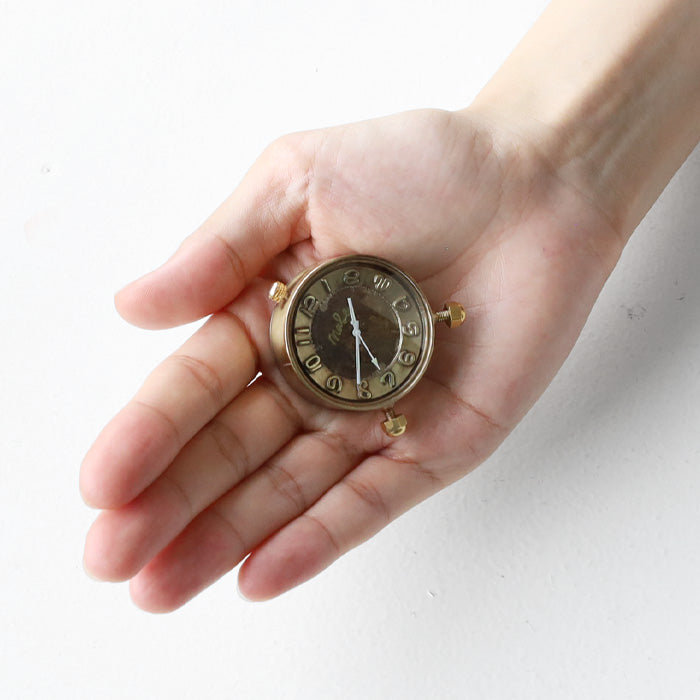 Watanabe Studio Handmade Table Clock "Brass Clock 40mm" Quartz Arabic Numerals [NW-CLK-013] Masaaki Watanabe Clock Maker Handmade Watch Brand